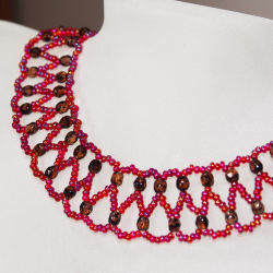 Necklace - Dentelle Pyralis - Necklace - Laiton bronze